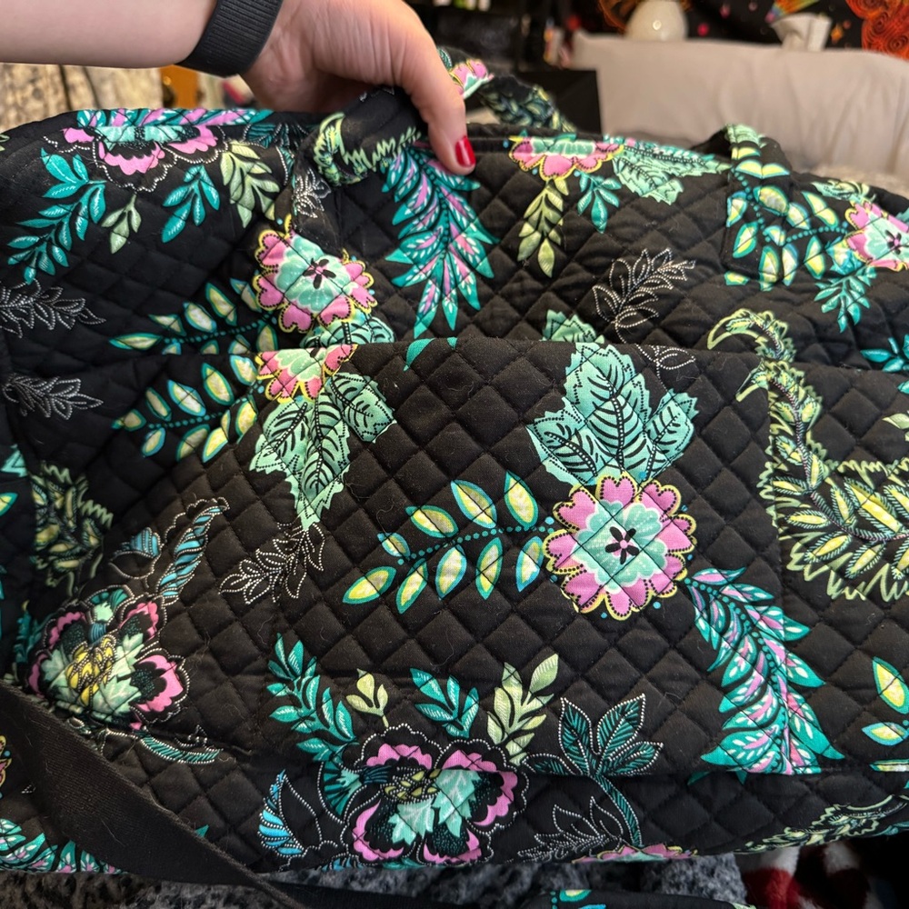 Floral Quilted Tote Bag